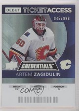 2021 Upper Deck Credentials 2020-21 Debut Ticket Access /999 Artem Zagidulin 8tn