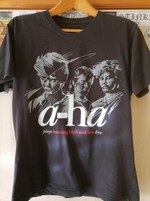 A-Ha Band Hunting High and Low Tour Cotton Black T Shirt All Size C397
