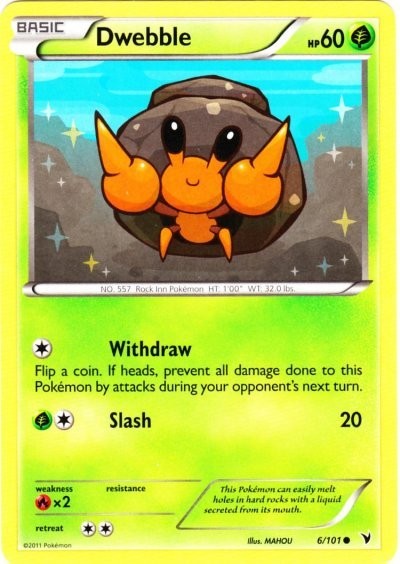Dwebble - 6/101 - Common (Hp) Noble Victories - Grass Pokémon