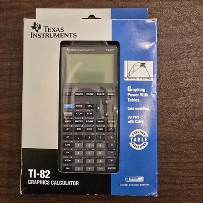 Texas Instruments TI-82 Graphing Calculator with Manual & Data Cable
