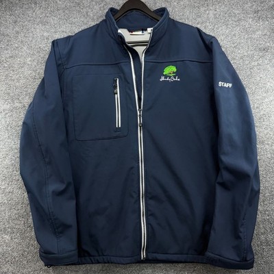 Clique Mens Shady Oaks Staff Softshell Jacket Navy Blue Full Zip Fleece Lined L