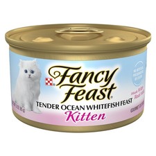 Purina Fancy Feast Tender Ocean Whitefish Feast Wet Kitten Food - (24x3oz)