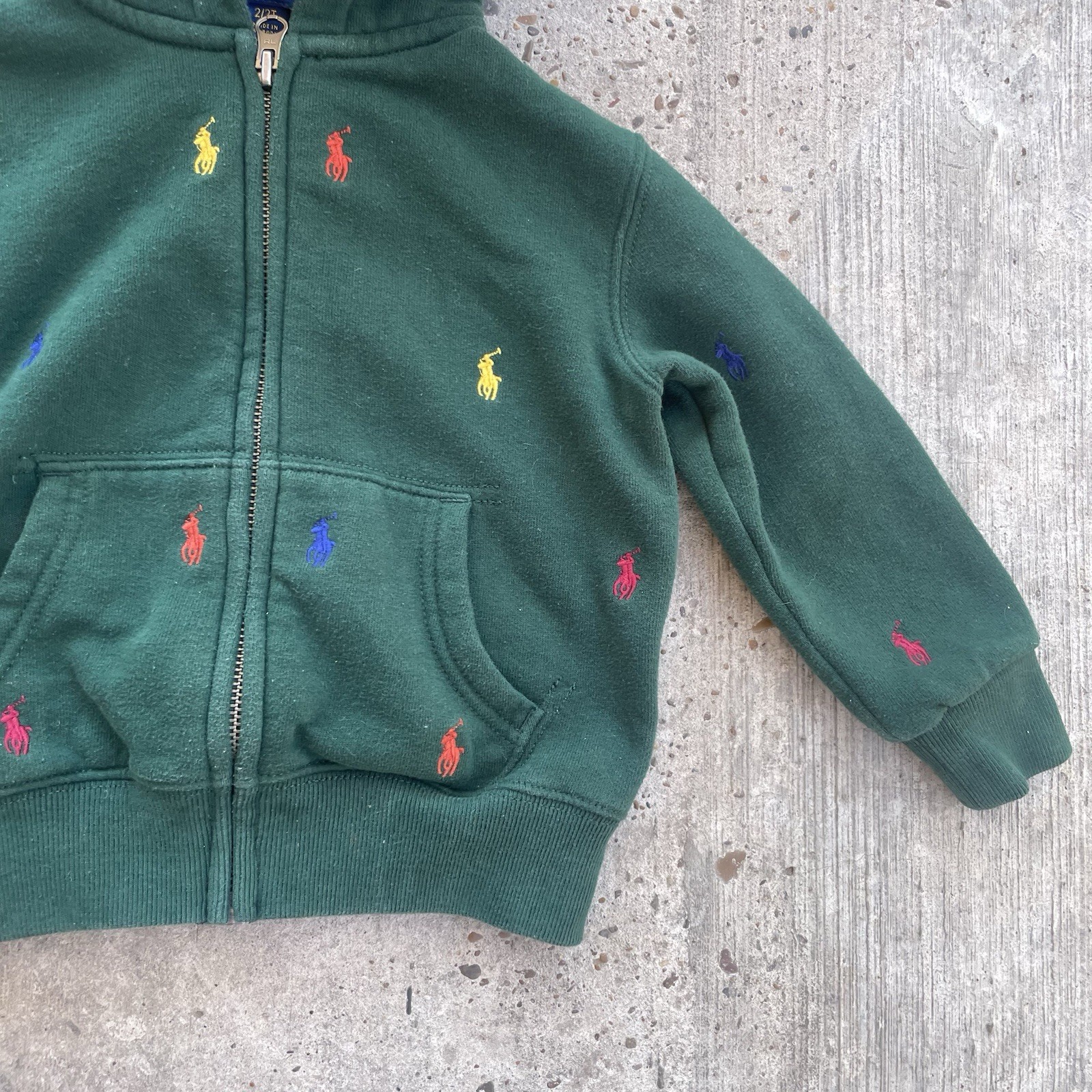 Polo Ralph Lauren bambino ragazzo multicolore pony bambino giacca zip 24M
