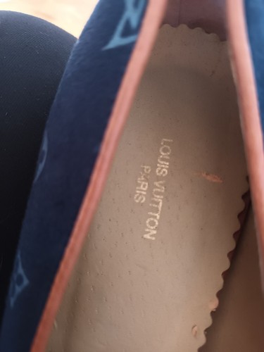 Louis Vuitton tacco a spillo monogramma blu e marrone taglia 5 Eur 37 - Foto 11 di 13