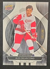 Upper Deck Engrained Icons Alex Delvecchio #32 Red Wings Ebony /199 2024-25