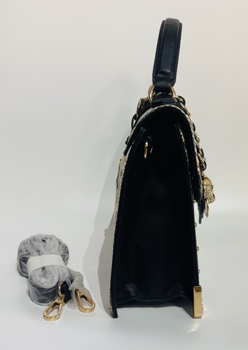 Aldo Baro Umhängetasche mit Top Griff Schmuck Katze Jaguar Panther - Bild 4 von 4