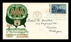 US COVER AAA 50TH ANNIVERSARY FDC SCOTT 1007 STAEHLE CACHET CRAFT