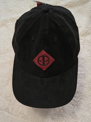 NWT Marvel Deadpool Snapback Hat Black Red Black Adjustable Classic Cap