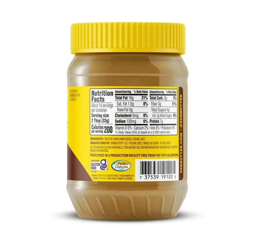 Tarro de mantequilla de semillas de girasol SunButter original de 16 oz Foto 3 de 4