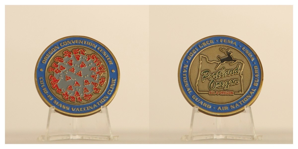 Oregon Convention Center Covid-19 Vaccination Clinic Challenge Coin 3#2