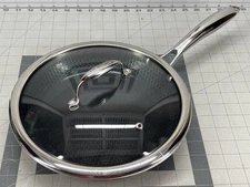 HexClad Hybrid Nonstick 10-Inch Frying Pan with Lid - Good Condition!