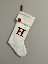 Target Wondershop Letter H Christmas Stocking Knit Monogram 18  Winter White