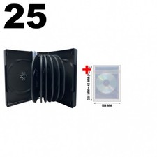 25 Black 14 Disc DVD Cases 100 OPP Bags