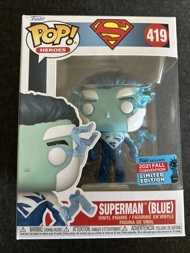 Funko Pop! #419 Superman Blue 2021 Funko Fall Convention Limited Edition