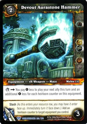 WOW Devout Aurastone Hammer WORLDBREAKER 239/270 ENG NEAR MINT WORLD OF WARCRAFT