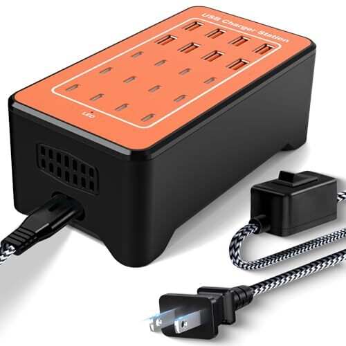 𝟐𝟎𝟐𝟒 𝗡𝗲𝘄 Multi USB Charger Station, 20-Port 100W/20A Multiport USB Cha...