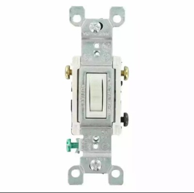 Heavy Duty 15 Amp 3-Way Toggle Switch, White by Leviton