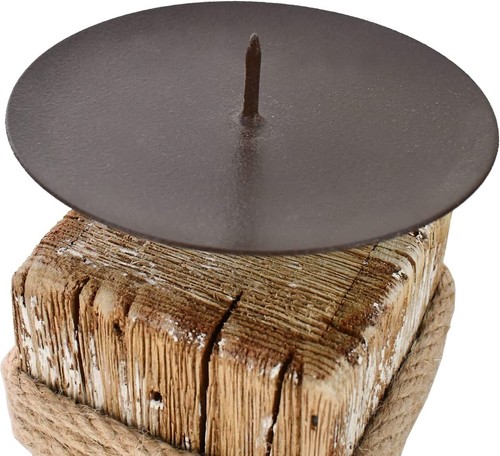 Rustic Wood Candle Holders Stand for Pillar Candles Display Wooden Candlestick H - Picture 14 of 28