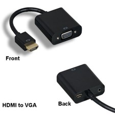 HDMI 1.3 to VGA Converter Adapter Male/Female w/ Audio USB Power PC NoteBook