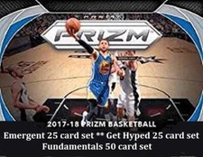 2017-18 Panini Prizm Fundamentals,Emergent,Get Hyped Complete Sets 100 cards
