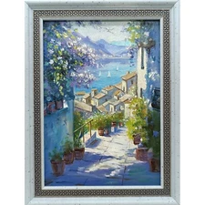 Seascape oil painting Original Art Impressionism Realism painting 7x5 inches