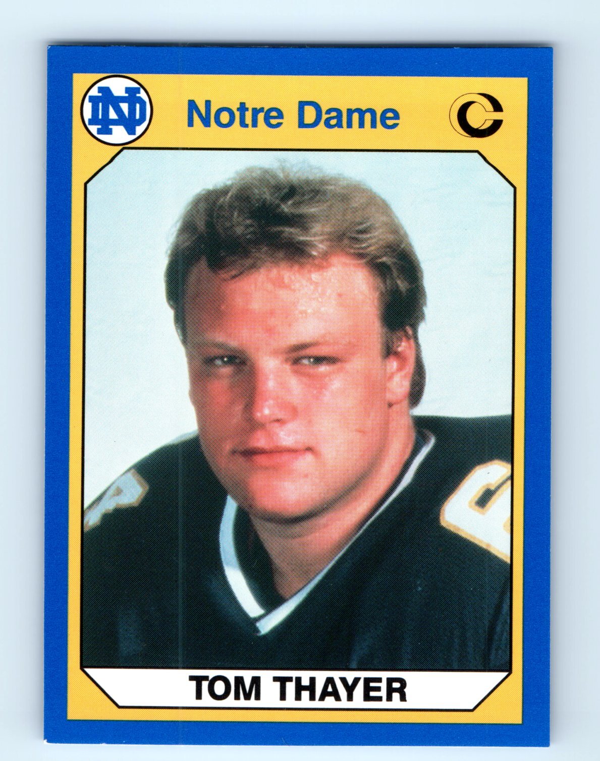 1990 Collegiate Collection Notre Dame #10 Tom Thayer