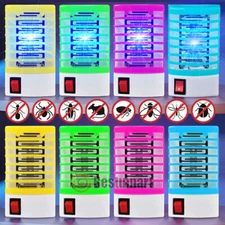 LOT Plug in LED Lamp Electric Mosquito Insect Fly Bug Zapper Killer Pest Control