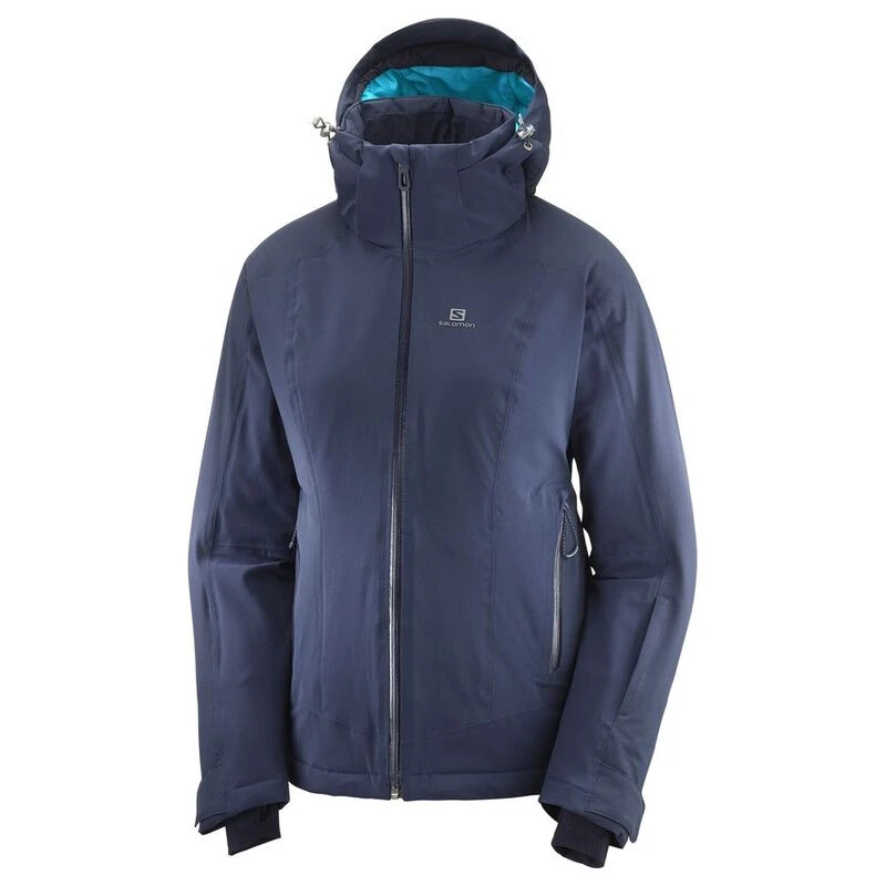 RRP £350 SALOMON DONNA GIACCA DA SCI IMPERMEABILE BRILLANTE TAGLIA XS PICCOLA CAMMINATA