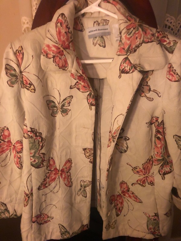 alfred dunner size 14p vintage butterfly swing jacket