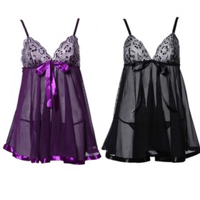 Women Sexy Lingerie Lace Babydoll Sheer Chemise Sleepwear Dress Pantie Plus Size