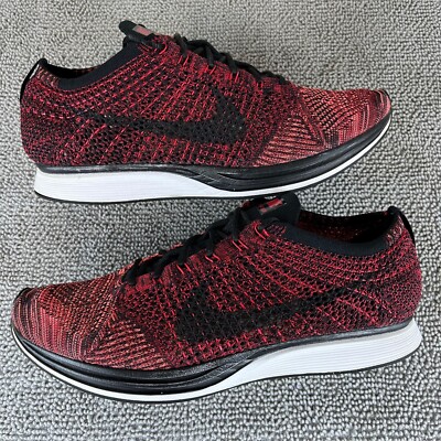 Nike Flyknit Racer Fire Rooster University Red Black Running Shoes