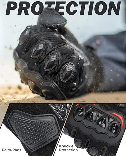 Motorradhandschuhe Touchscreen Motorrad Radfahren Vollfinger Handschuhe Atmungsaktiv - Bild 3 von 14