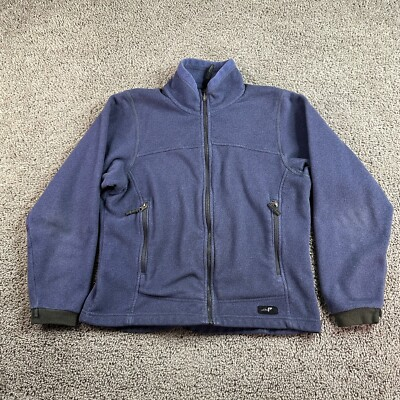 #ad REI Jacket Womens Medium Blue Fleece Full Zip In Long Sleeve Casual Ladies $6.86