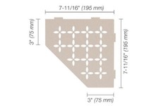Schluter SHELF-E - Pentagonal Floral Design - Cream - SES2D5TSC