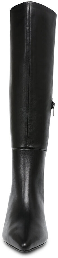 Forrest Black Leather Boots by Steve Madden | Size 6