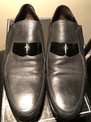 Cesare Paciotti mens black shoes size 10 us
