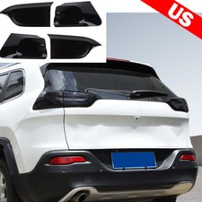 Smoked Rear Tail Light Covers Trim For Jeep Cherokee 14-17 Exterior Accessories