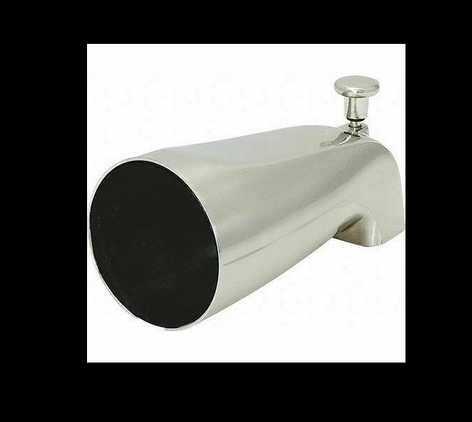 NEW! EZ-FLO 15080 Durable Metal Bath Tub Diverter Spout, 1/2-inch IPS, Brushed N