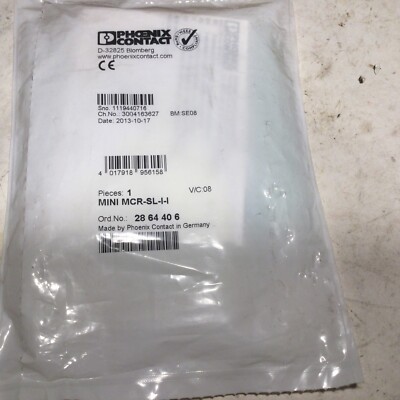 PHOENIX CONTACT MINI MCR-SL-I-I-SP 2864723 ISOLATING AMPLIFIER NIB, NOS w/Paper