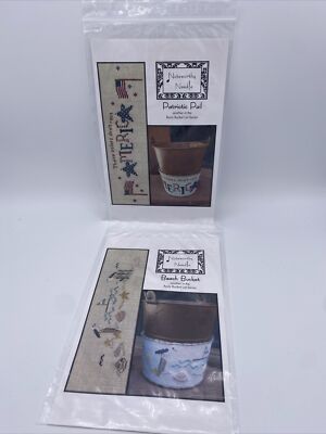 Noteworthy Needle Cross Stitch Rusty Bucket Series Lot of 2 Beach & Patriotic