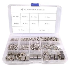 570pcs Metric Thread Insert Screw Stainless Steel Hex Nut Assortment Kit