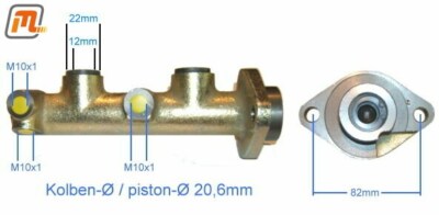 FORD Cortina MK4 master brake cylinder only for servo brake GIRLING 11/76-08/79