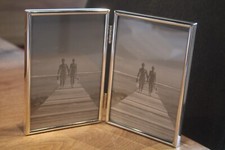 Wunderschöner versilberter Fotorahmen♥Doppelrahmen f. Foto 10 x 15 cm