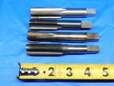 4 PCS VARIOUS 3/4 - 16 HSS SPIRAL POINT, TAPER AND PLUG TAPS STRAIGHT FL .75