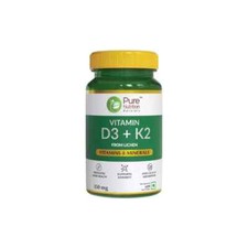 Pure Nutrition Vitamin D3  K2 Supplement Tablets 60tab Free Shipping