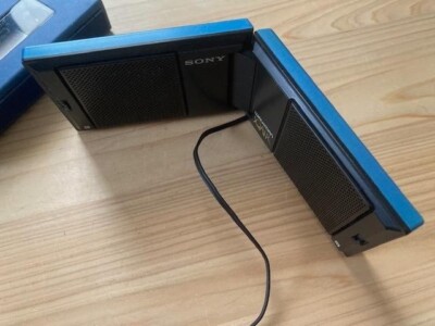 SONY SS-WM20 Blue Folding Speaker System Operation confirmed From