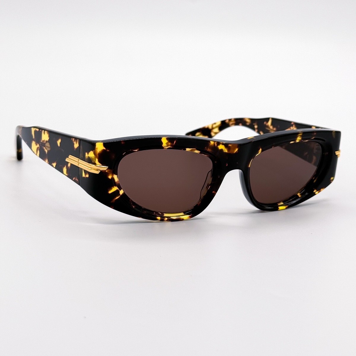 NEW BOTTEGA VENETA BV1144S 002 BROWN HAVANA CAT EYE WOMEN  display picture 2