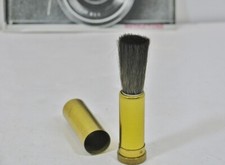 Vintage Brass Retractable Camera Lens Brush 2 in. Lipstick Style Very Nice 