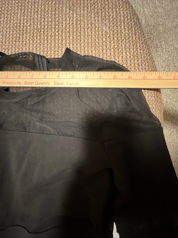 Nicole Miller вечернее платье женщин черный сетки панели длинным рукавом размер 6 Georgous - Изображение 4 из 4