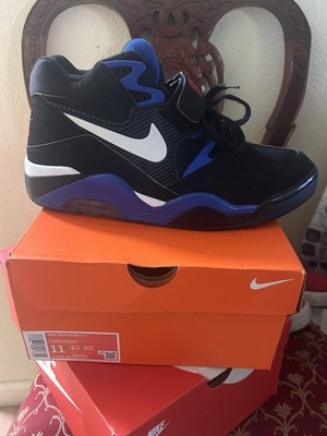 Nike Air Force 180 High Top Sneakers Black Blue White Lace Up Basketball